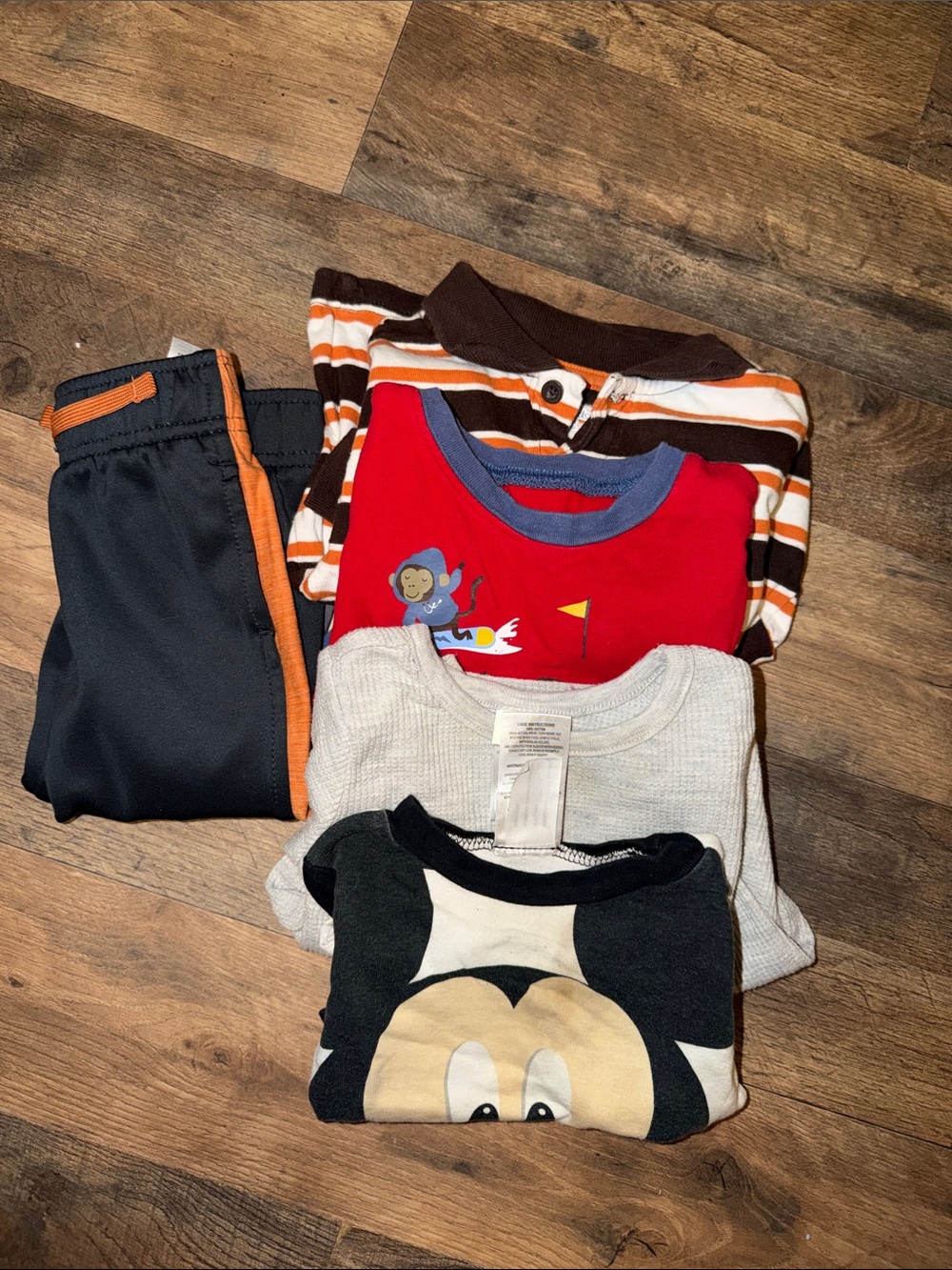 Kids Red and Brown Pajama Set - Unbranded